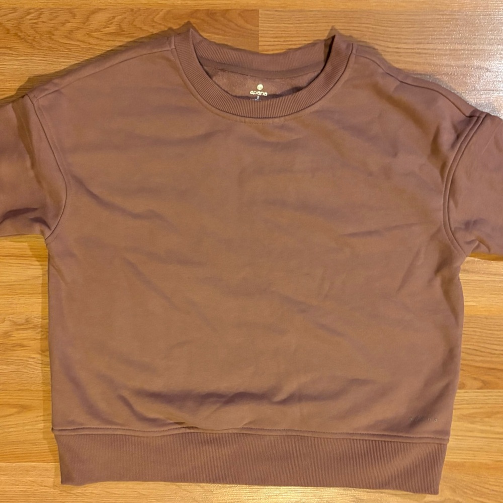 Apana Dark Blush Pink Sweatshirt – Soft Cotton Blend, Yoga Lifestyle Pullover